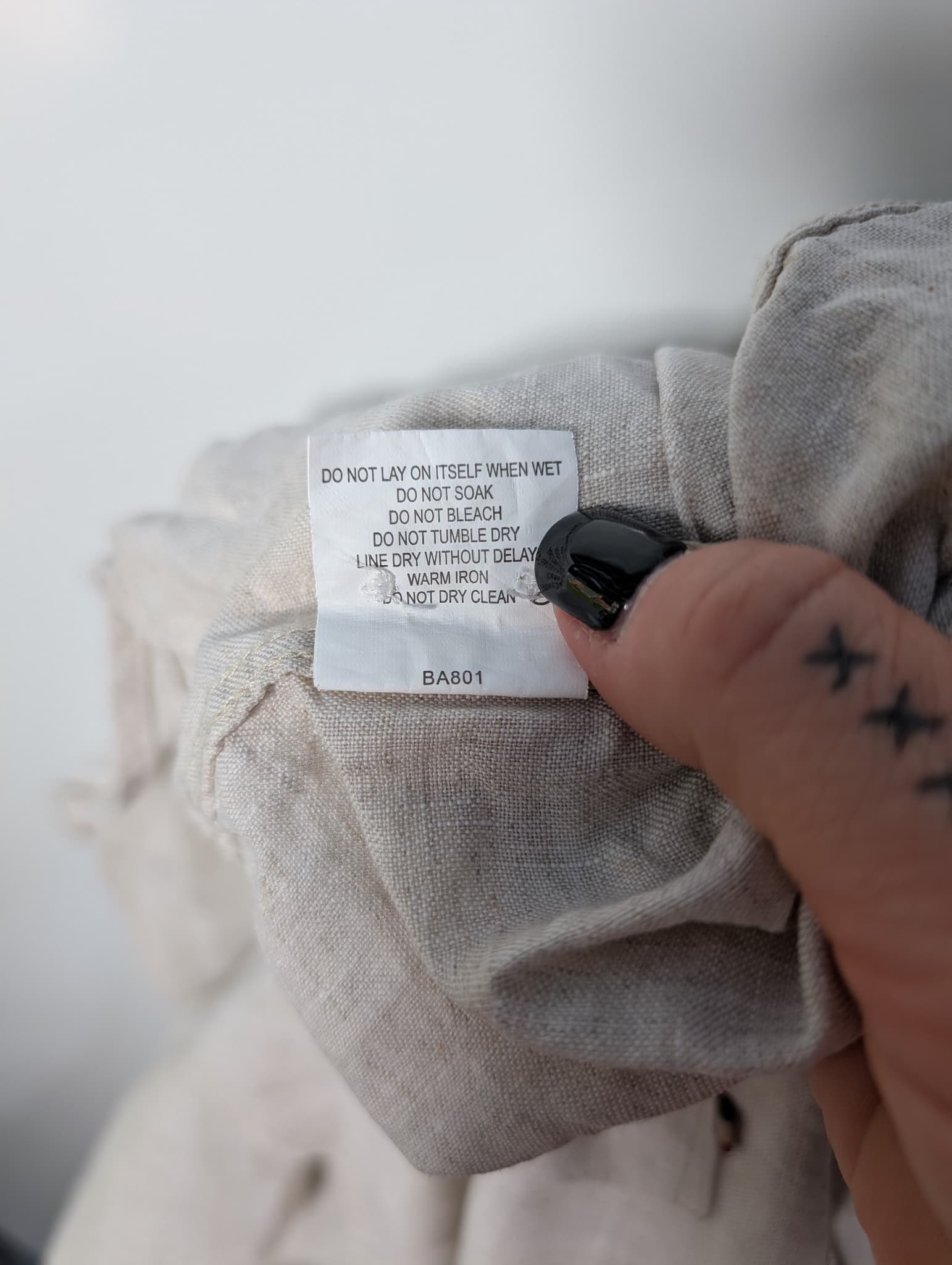 The Academy Brand Long Sleeve Linen Shirt Beige XL — photo 7 of 7