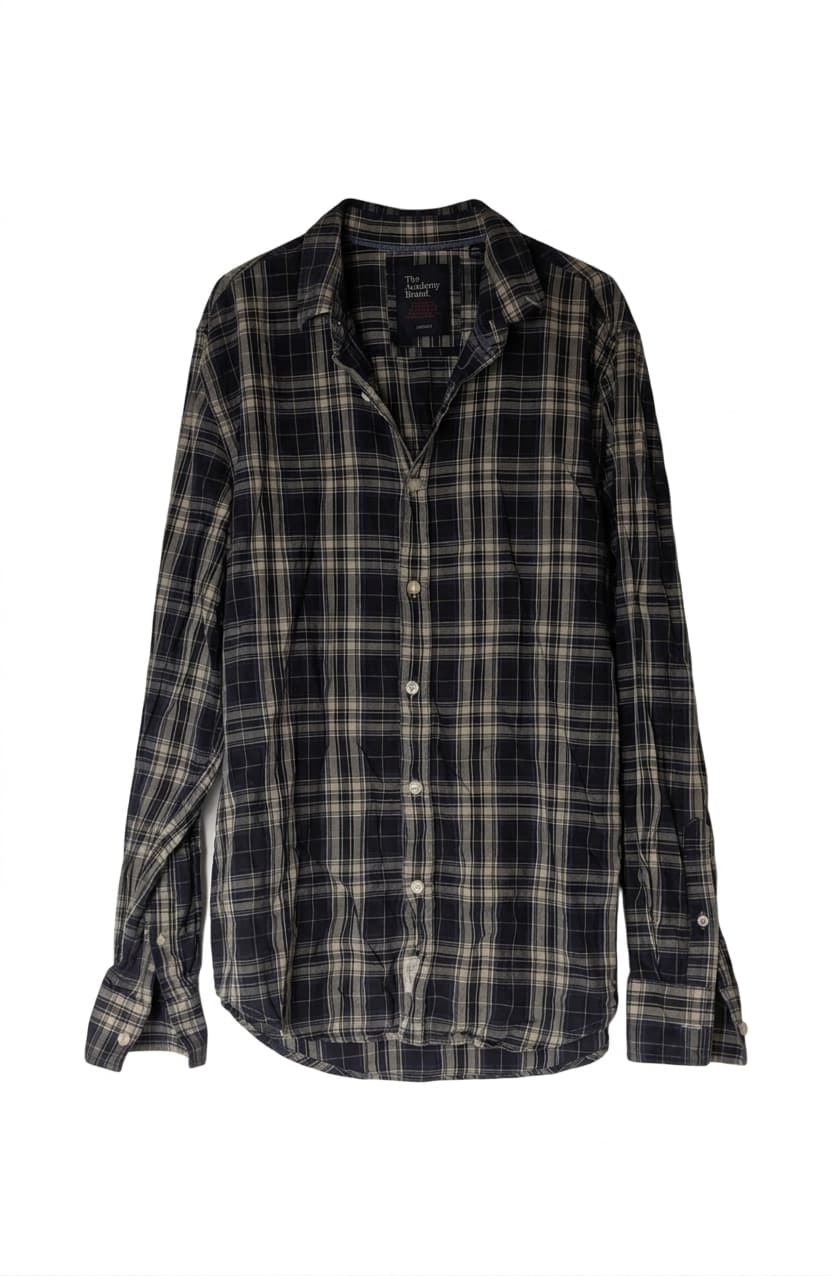The Academy Brand Men's Long Sleeve Button-Up Shirt Plaid Cotton — photo 1 of 6