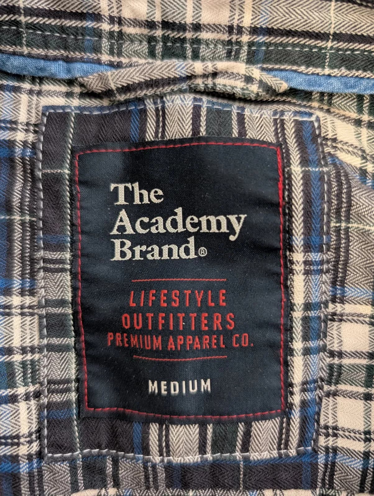The Academy Brand Men's Long Sleeve Button-Up Shirt Plaid Cotton — photo 3 of 6