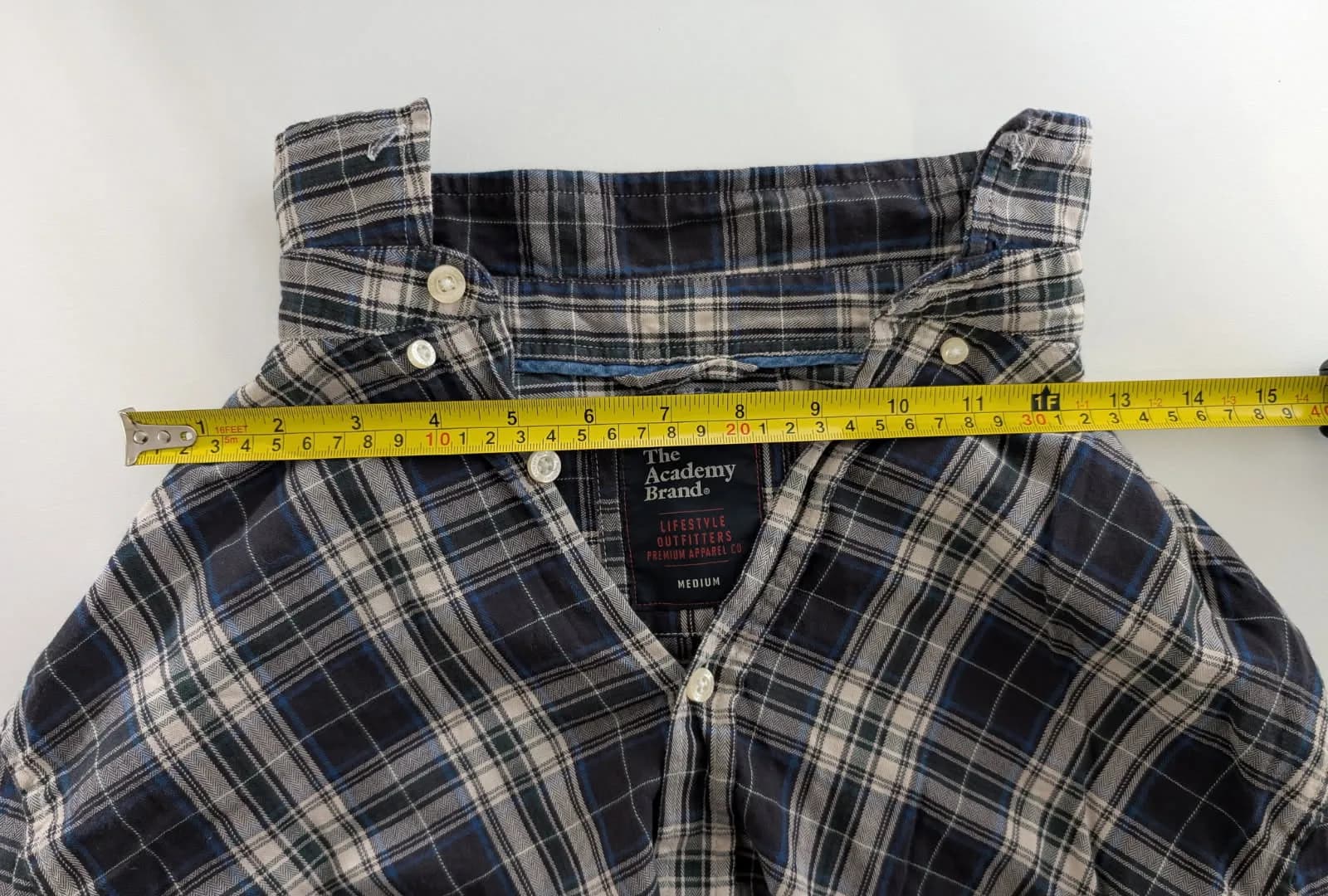 The Academy Brand Men's Long Sleeve Button-Up Shirt Plaid Cotton — photo 5 of 6