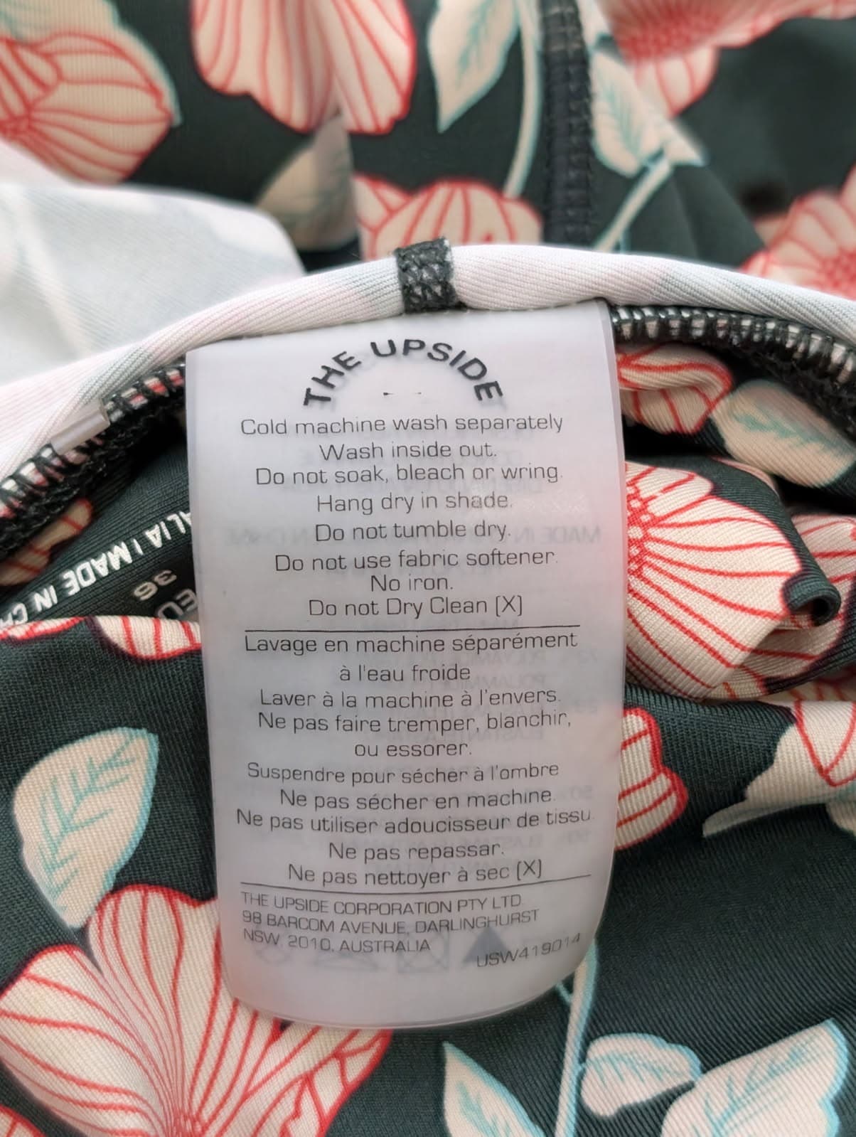 The Upside Floral Print Leggings With Velvet Side Stripe — photo 2 of 7