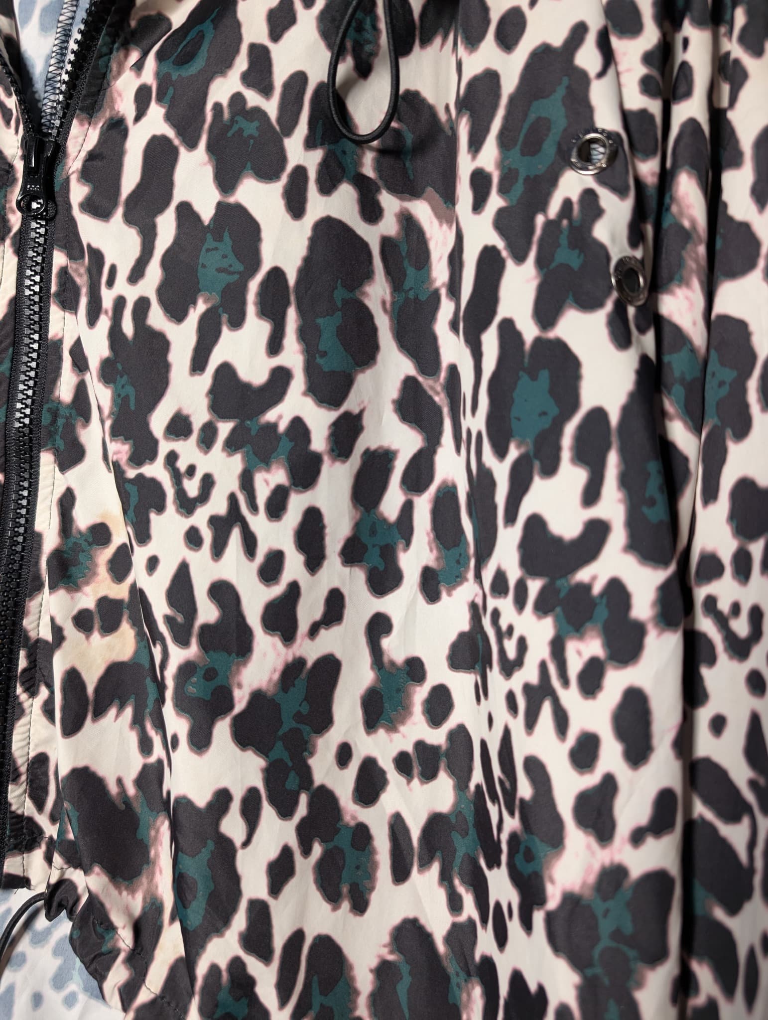 The Upside Leopard Print Hooded Windbreaker Women's XL — photo 2 of 8