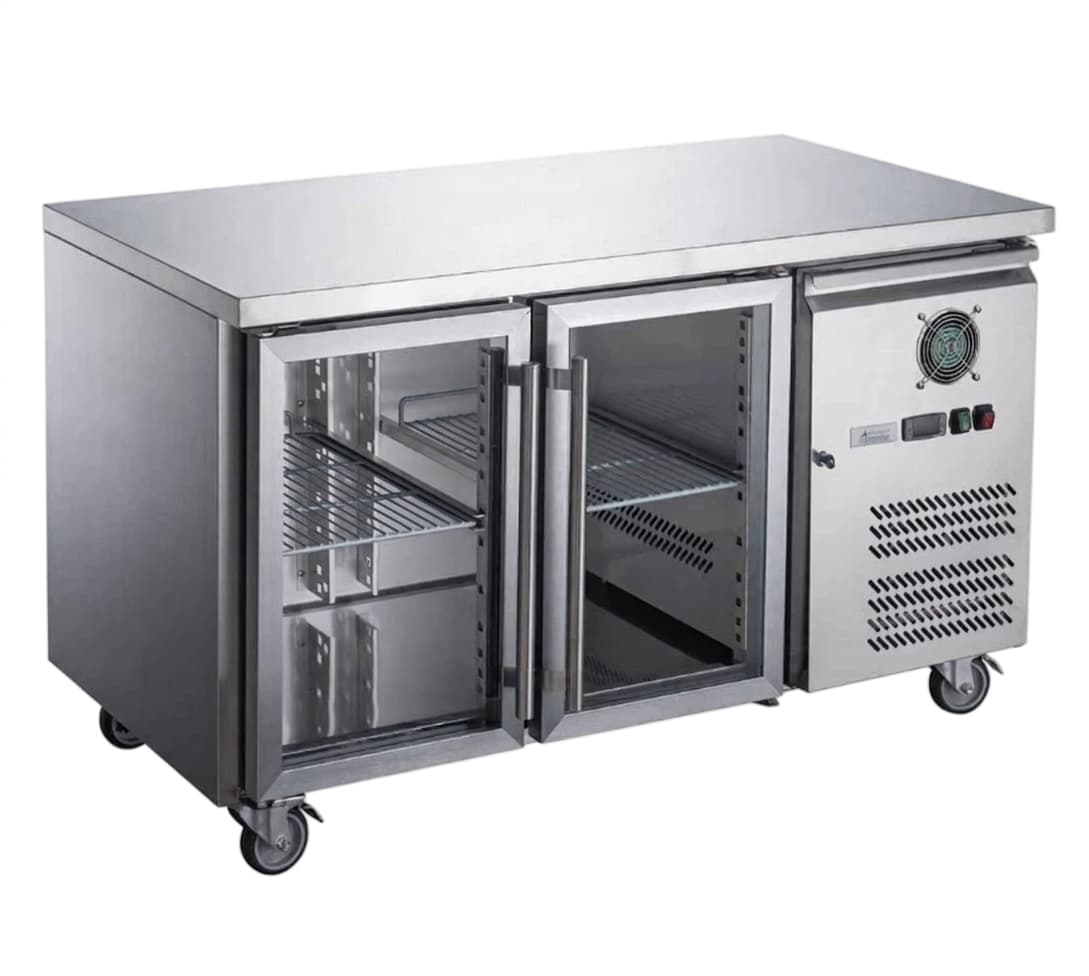 Thermaster Commercial Two Glass Door Under-Counter Fridge 282L — photo 1 of 3