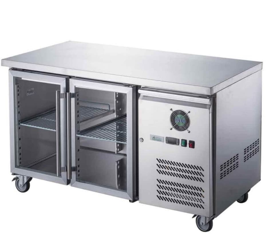 Thermaster Commercial Two Glass Door Under-Counter Fridge 282L — photo 2 of 3