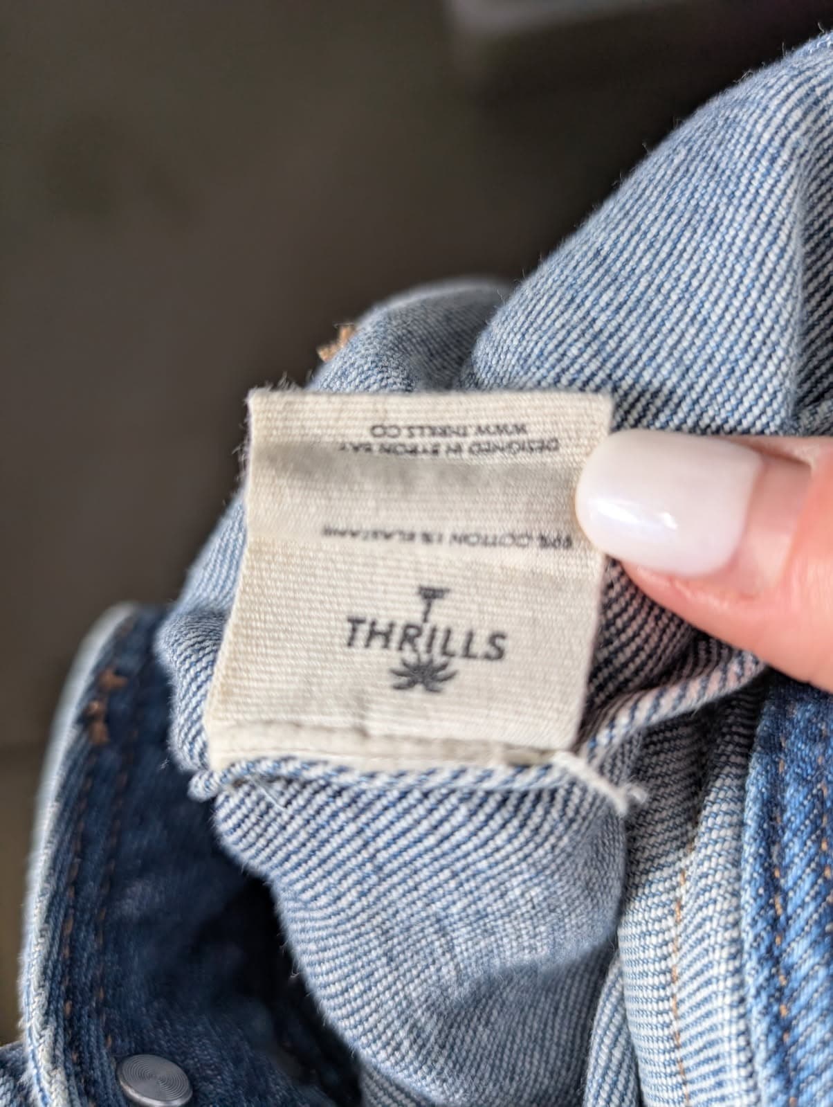 Thrills Wide Leg Denim Jeans Blue Women's AU 14 — photo 6 of 8