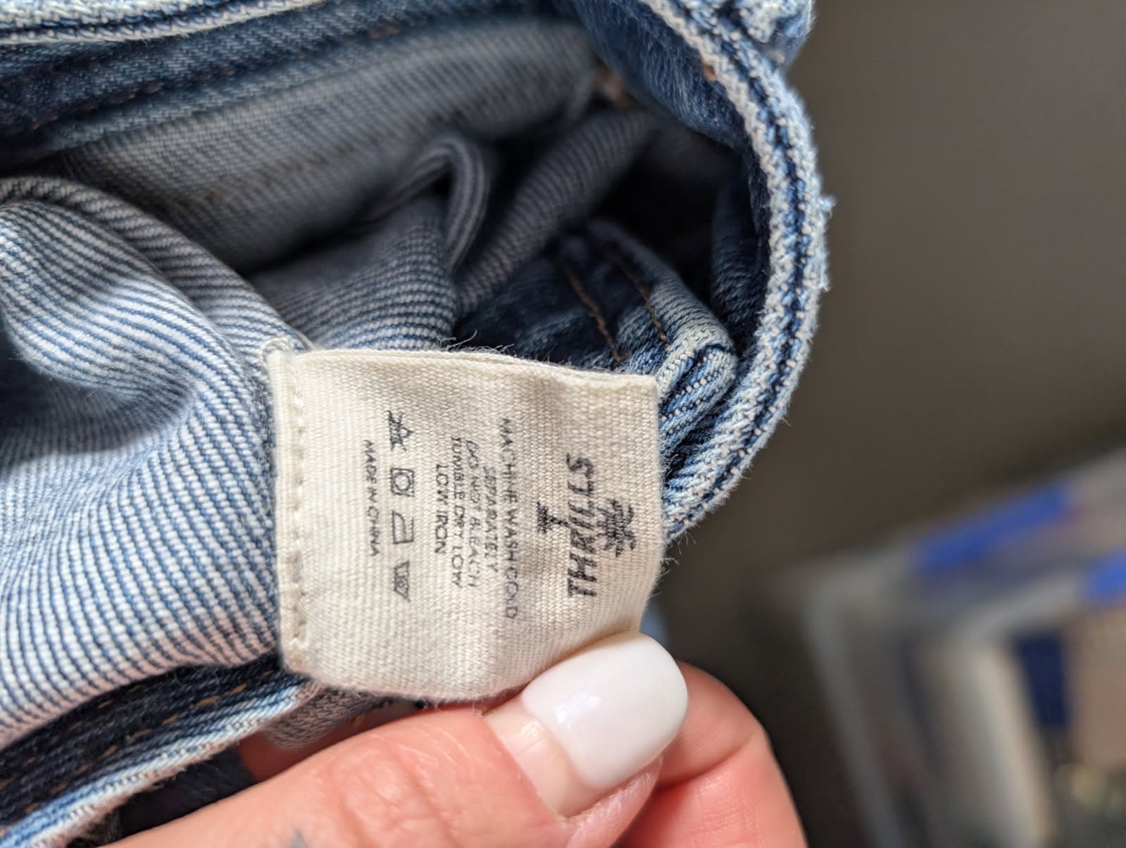 Thrills Wide Leg Denim Jeans Blue Women's AU 14 — photo 7 of 8