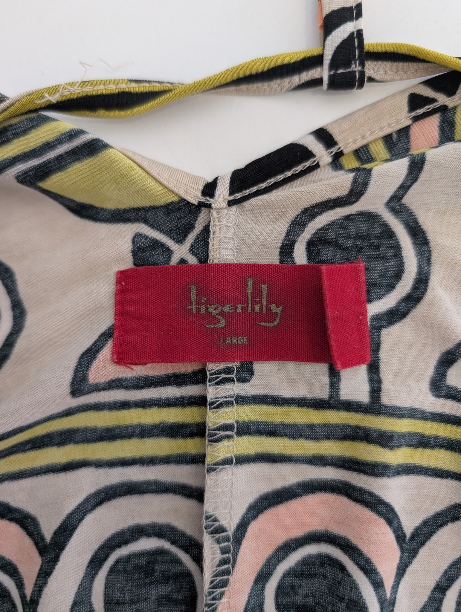 Tigerlily Geometric Print Kaftan Cover-up Women's Large — photo 3 of 7
