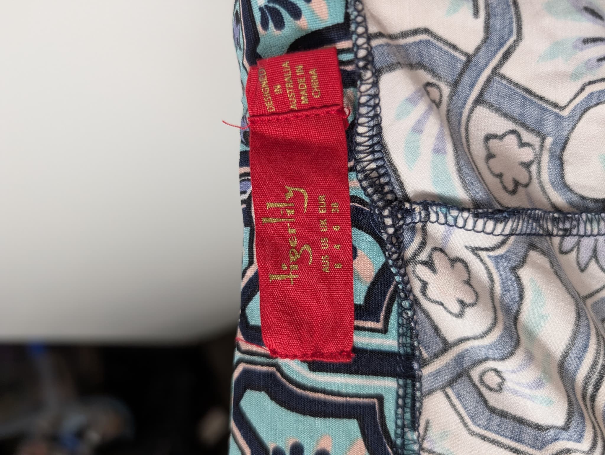 Tigerlily Palazzo Pants Geometric Tile Print Wide Leg Trousers Size 8 — photo 6 of 8