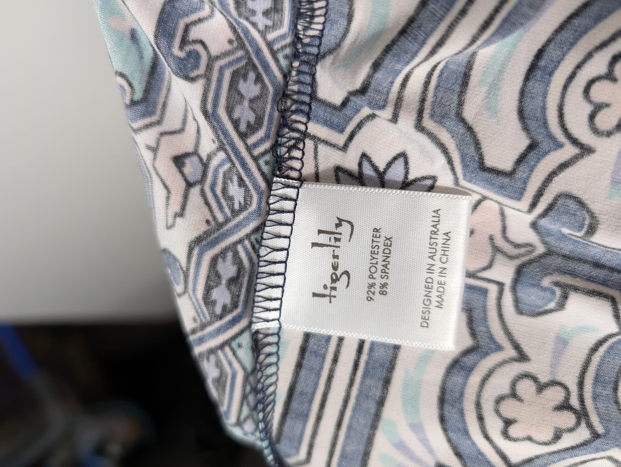 Tigerlily Palazzo Pants Geometric Tile Print Wide Leg Trousers Size 8 — photo 7 of 8