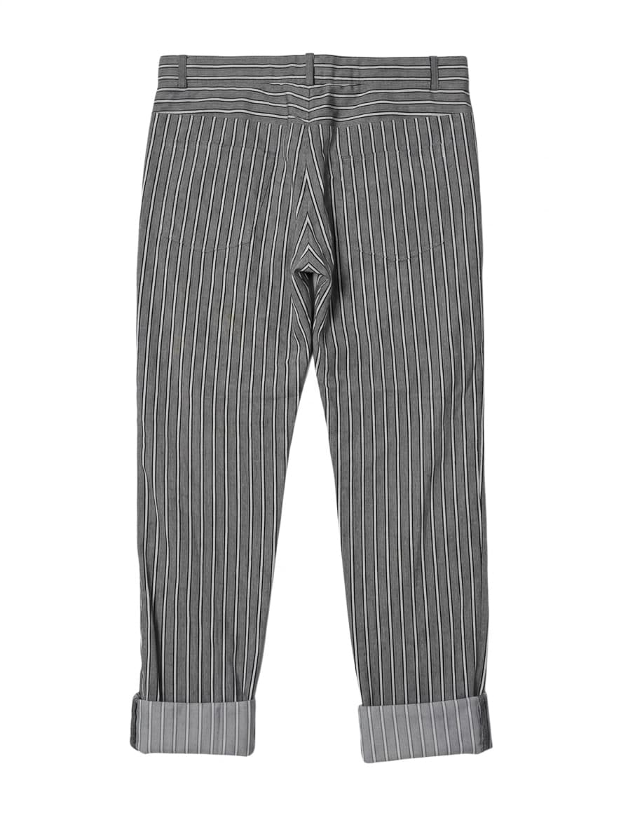 Todd Lynn Harper Striped Cotton Trousers - Grey/White Size 29 — photo 1 of 7