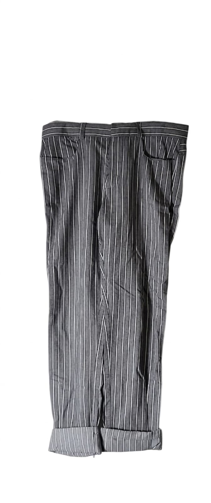 Todd Lynn Harper Trousers - Grey & White Pinstripe Cotton Size 29 — photo 1 of 9