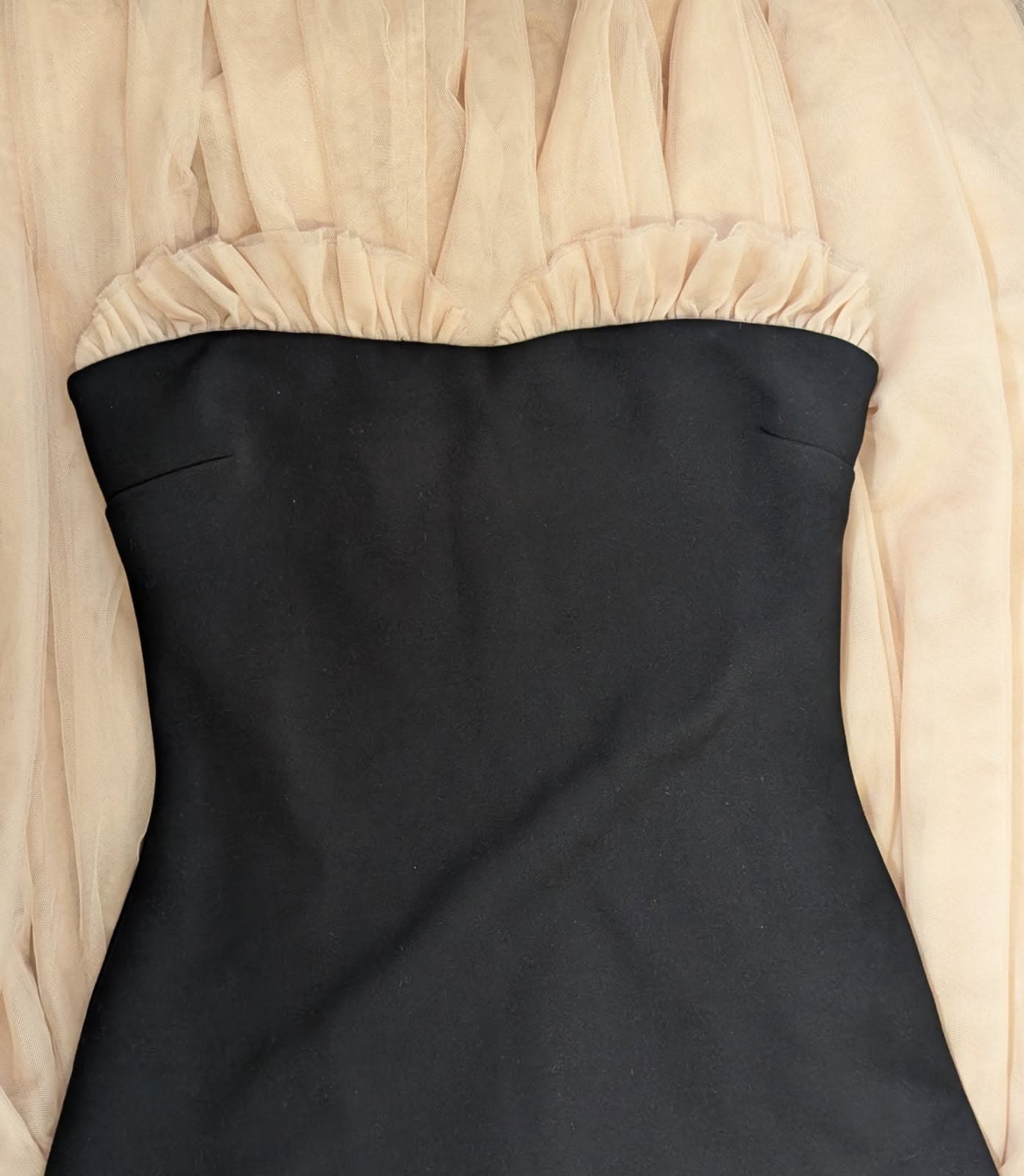 Tojhà Event Strapless Maxi Dress Black and Nude AUS 12 — photo 2 of 5