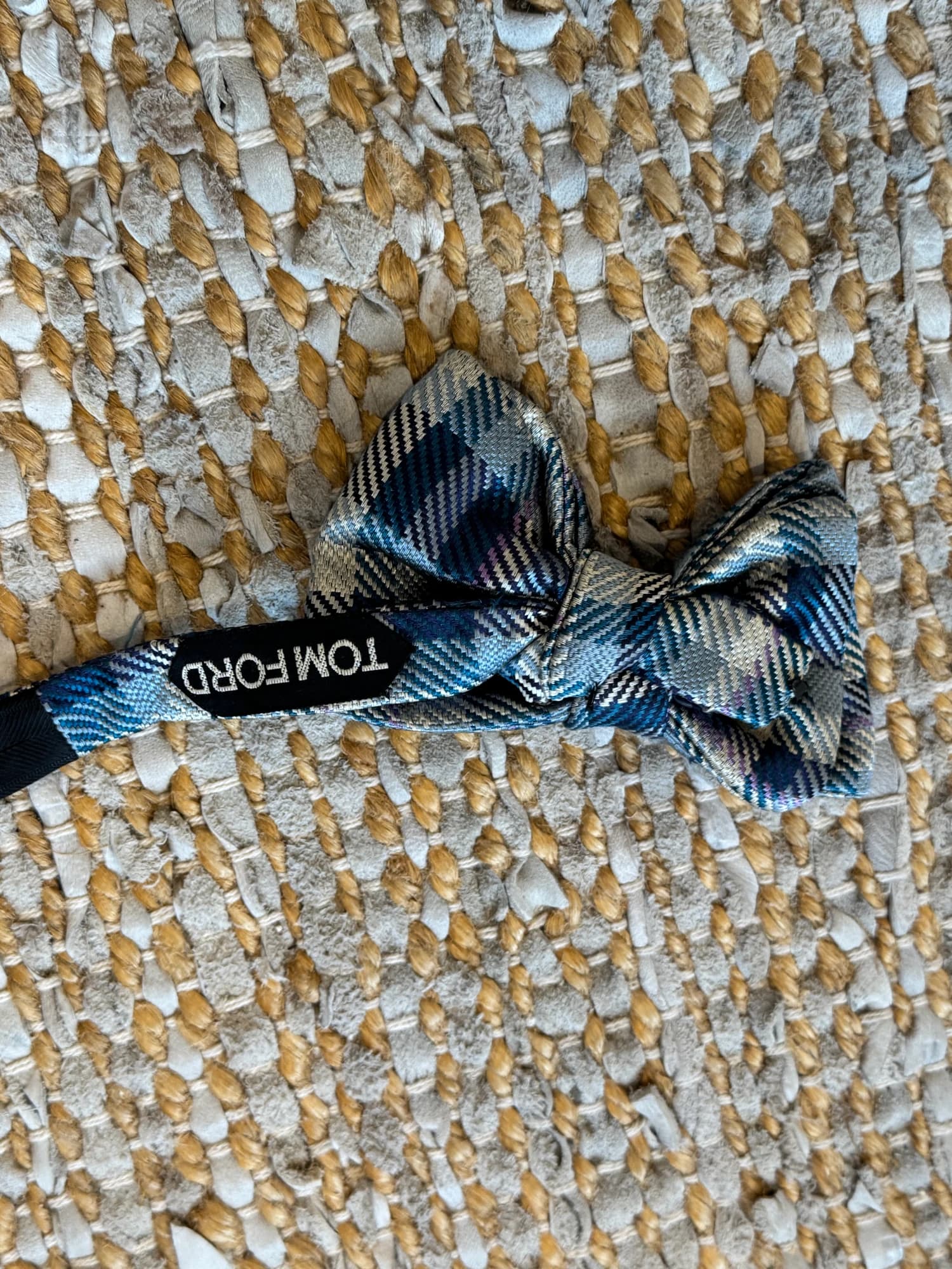 Tom Ford Men's Silk Plaid Pre-Tied Bow Tie - Made in Italy — photo 2 of 3