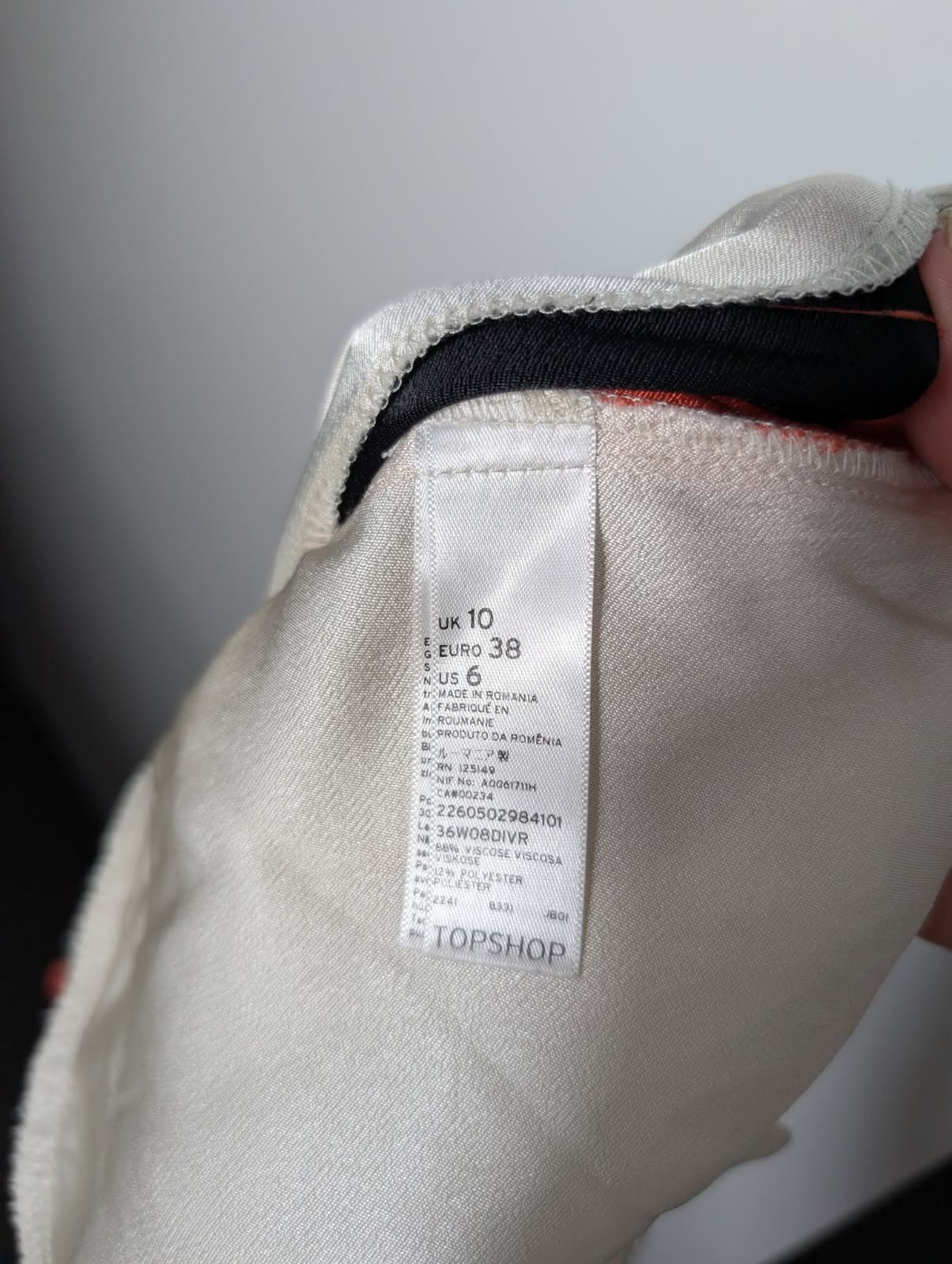 Topshop Wide Leg Trousers Cream with Red and Black Side Stripe UK 10 — photo 3 of 6