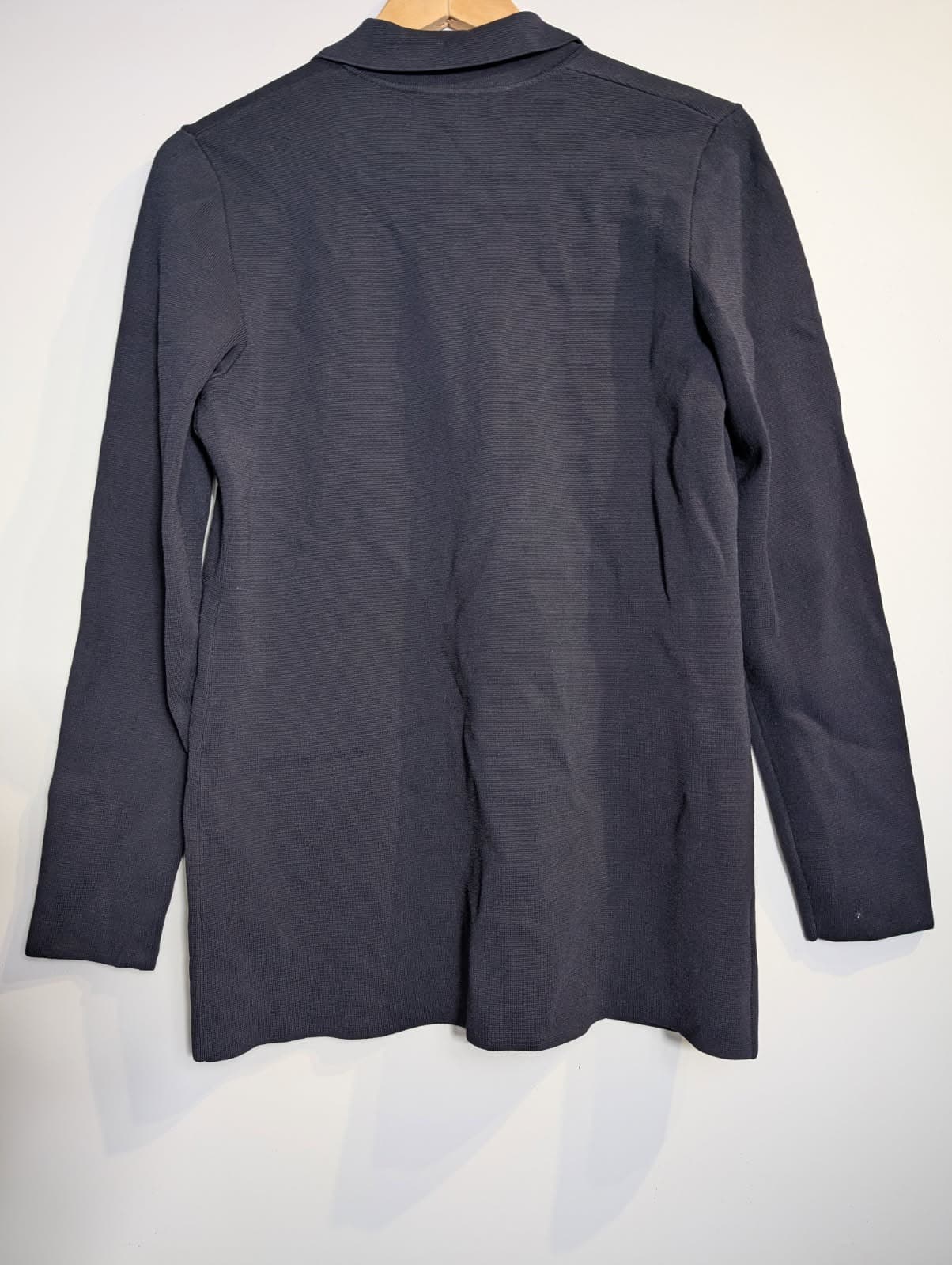 Trenery Women's Knit Double Breasted Blazer Navy Blue Size XS — photo 6 of 6