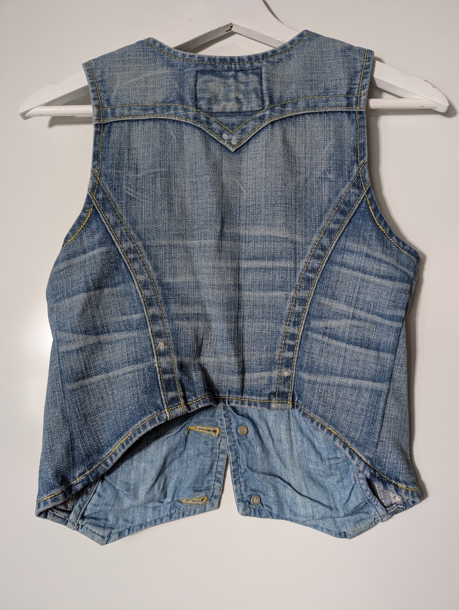 True Religion Women's Distressed Denim Vest Blue Size XS — photo 7 of 7