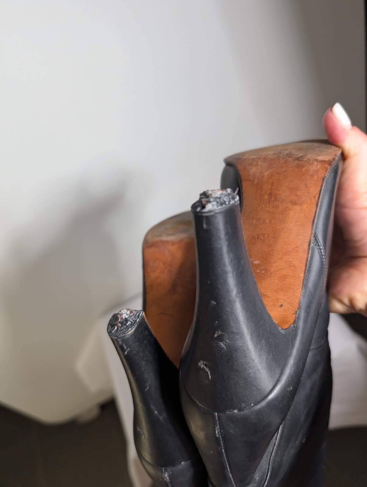 Umberto Romagnoli Knee-High Leather Boots Black Women's EU 38.5 — photo 6 of 9