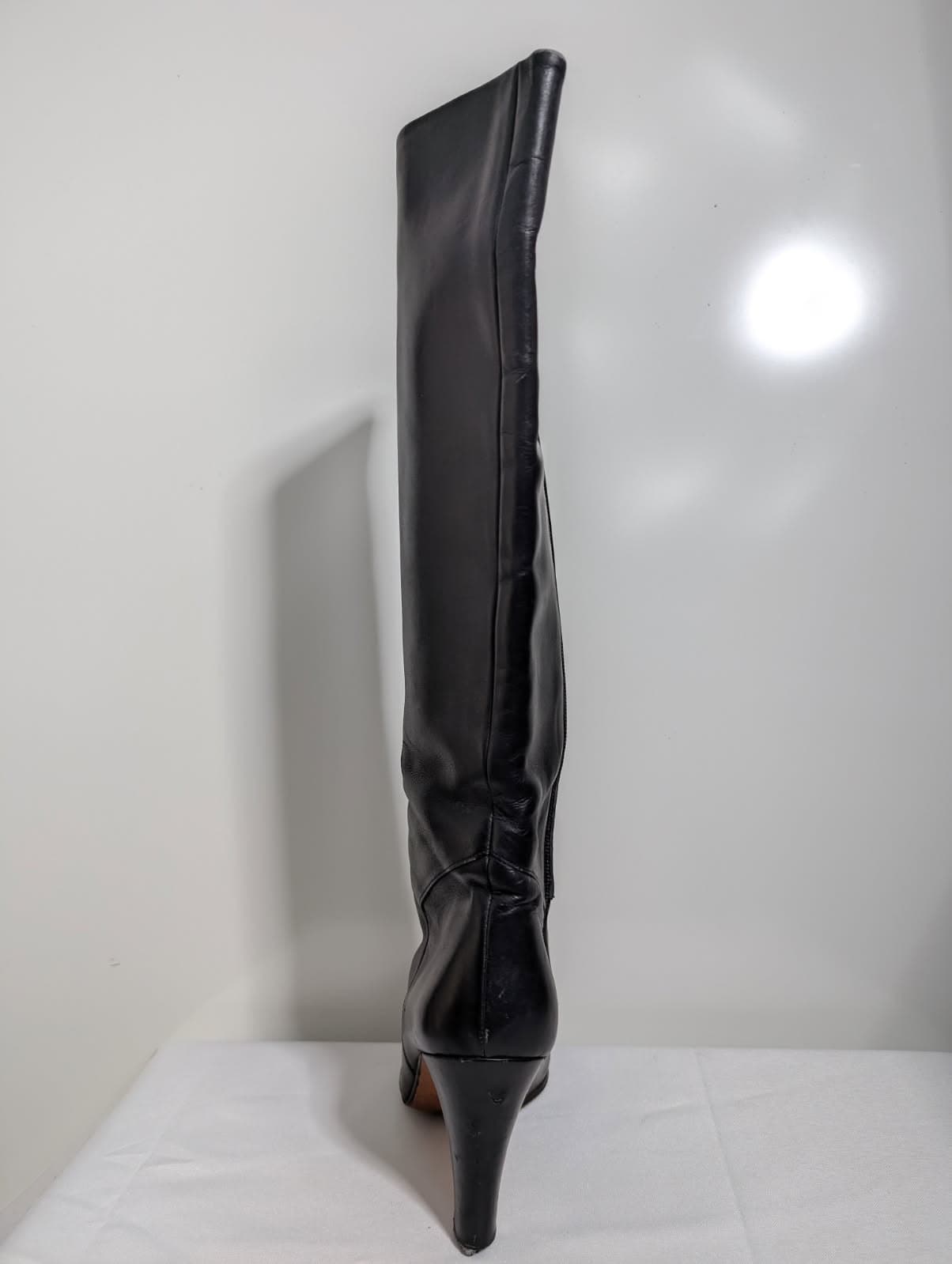 Umberto Romagnoli Knee-High Leather Boots Black Women's EU 38.5 — photo 8 of 9