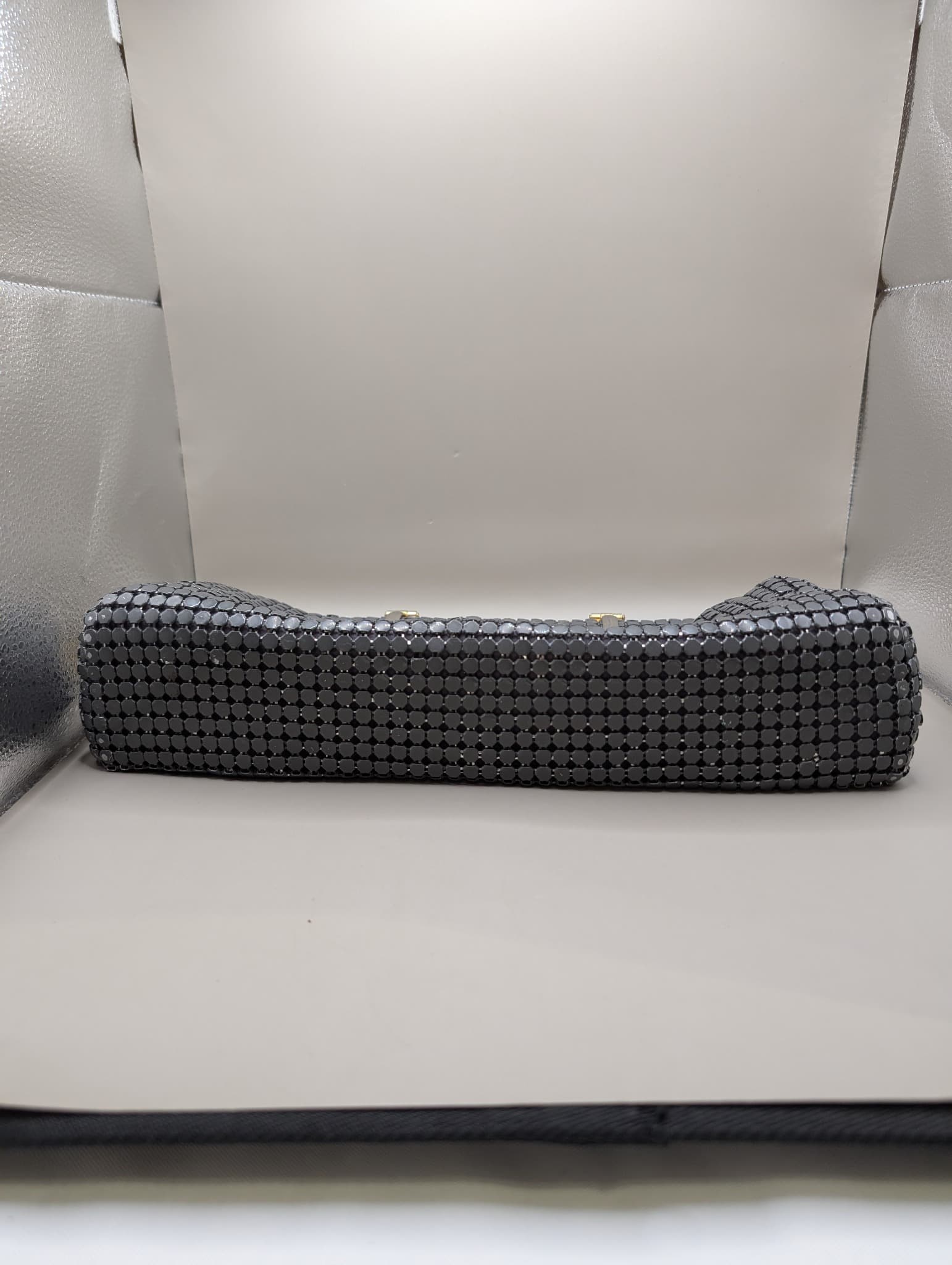 Unbranded Gunmetal Mesh Clutch Bag Grey — photo 3 of 11