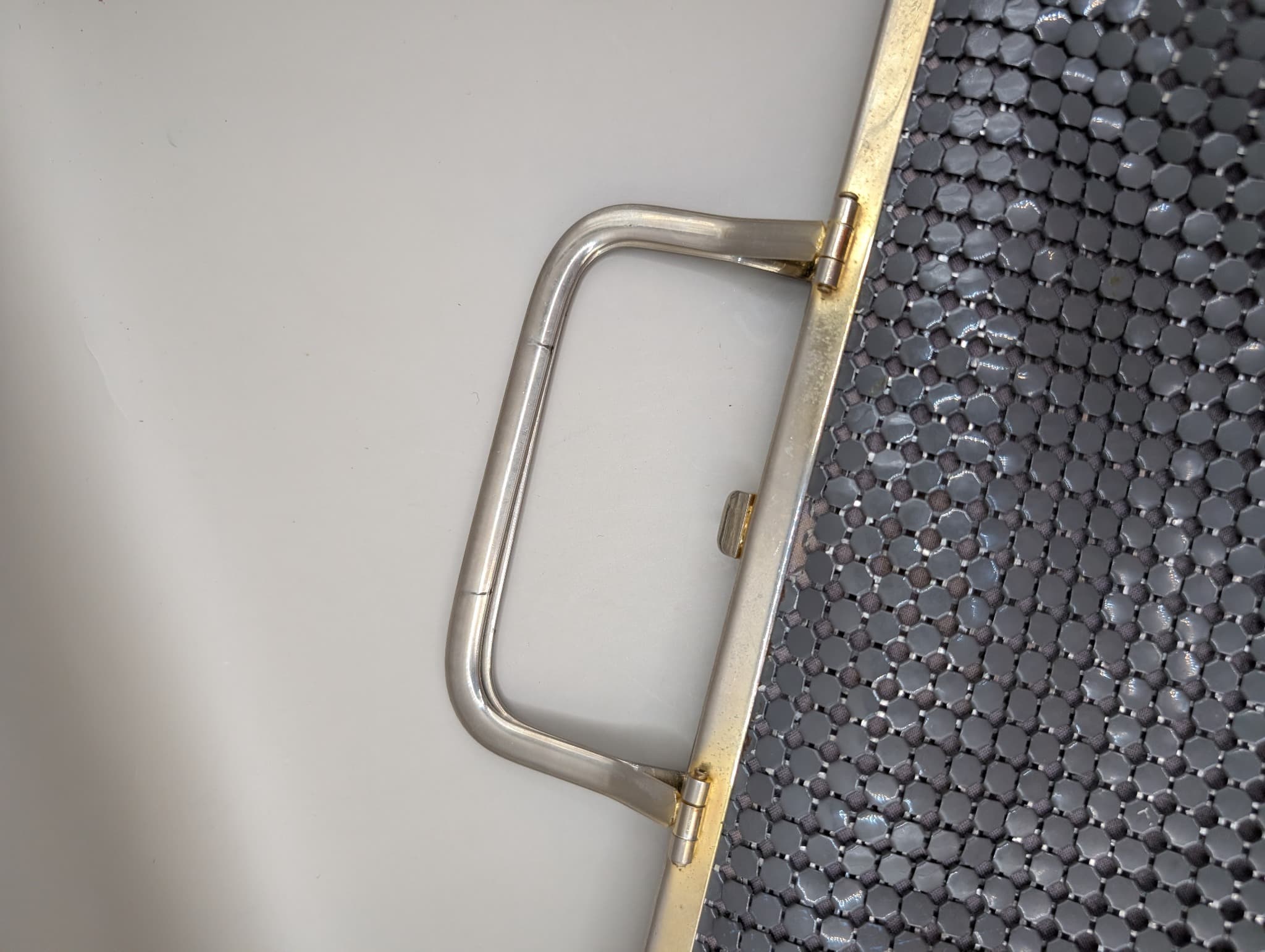 Unbranded Gunmetal Mesh Clutch Bag Grey — photo 4 of 11