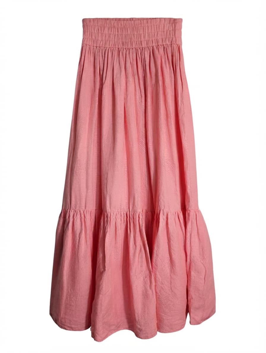 Unbranded Pink Tiered Maxi Skirt Women's Size 8 — photo 1 of 4