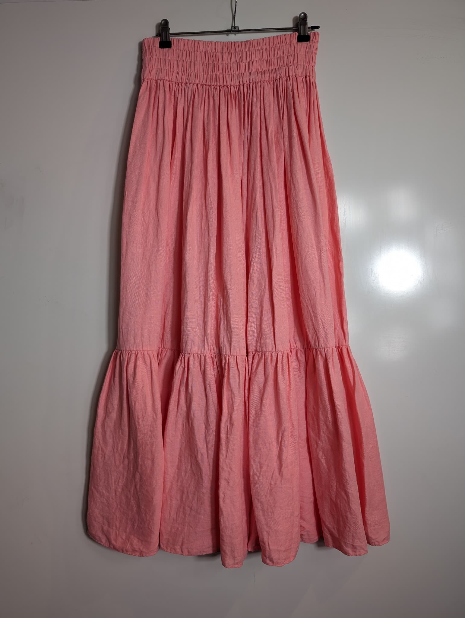 Unbranded Pink Tiered Maxi Skirt Women's Size 8 — photo 2 of 4