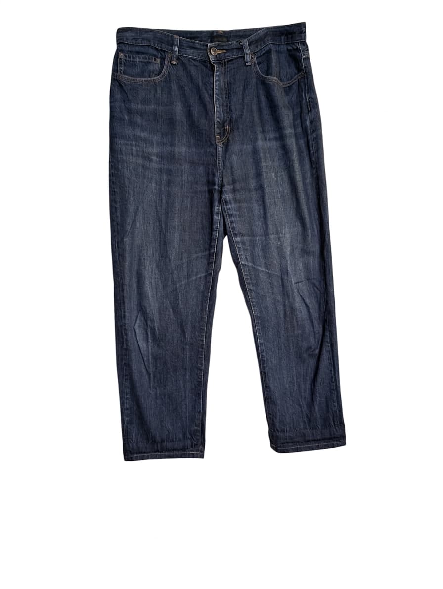 Uniqlo High Rise Straight Leg Jeans Dark Blue 32 inch Waist — photo 1 of 5