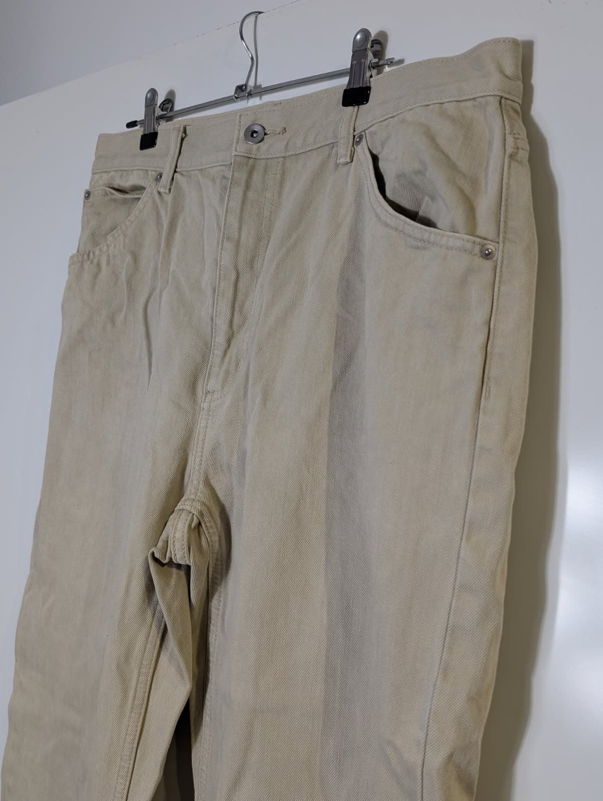 Uniqlo Men's Beige Cotton Twill Pants - Size 32x32 — photo 4 of 9