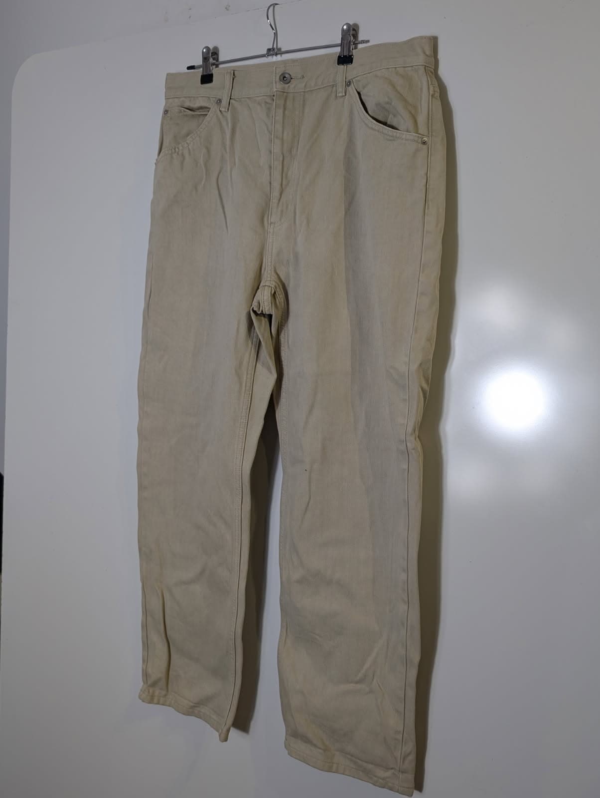 Uniqlo Men's Beige Cotton Twill Pants - Size 32x32 — photo 8 of 9