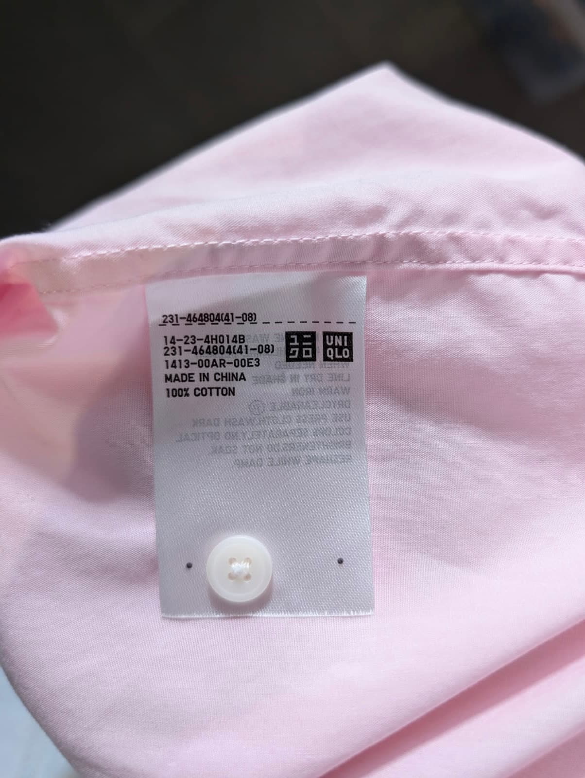 Uniqlo Women's Fine Broadcloth Long Sleeve Shirt - Pink Size M — photo 2 of 6