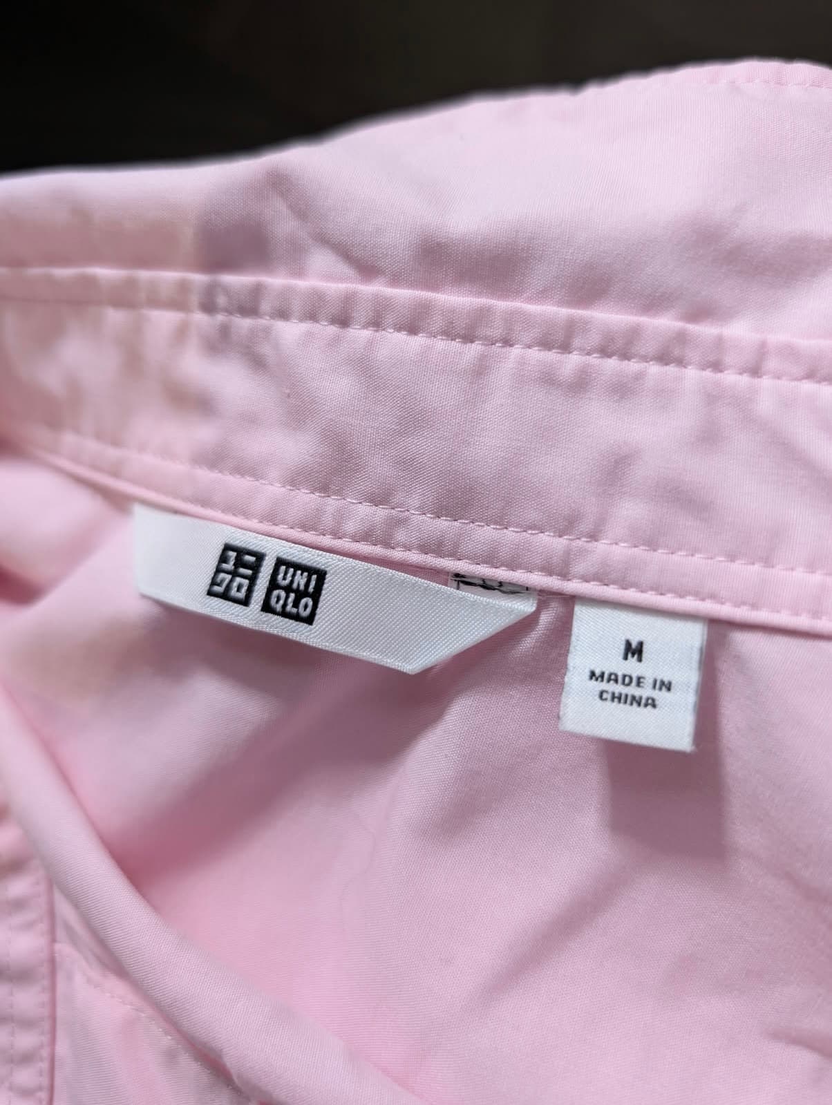 Uniqlo Women's Fine Broadcloth Long Sleeve Shirt - Pink Size M — photo 4 of 6