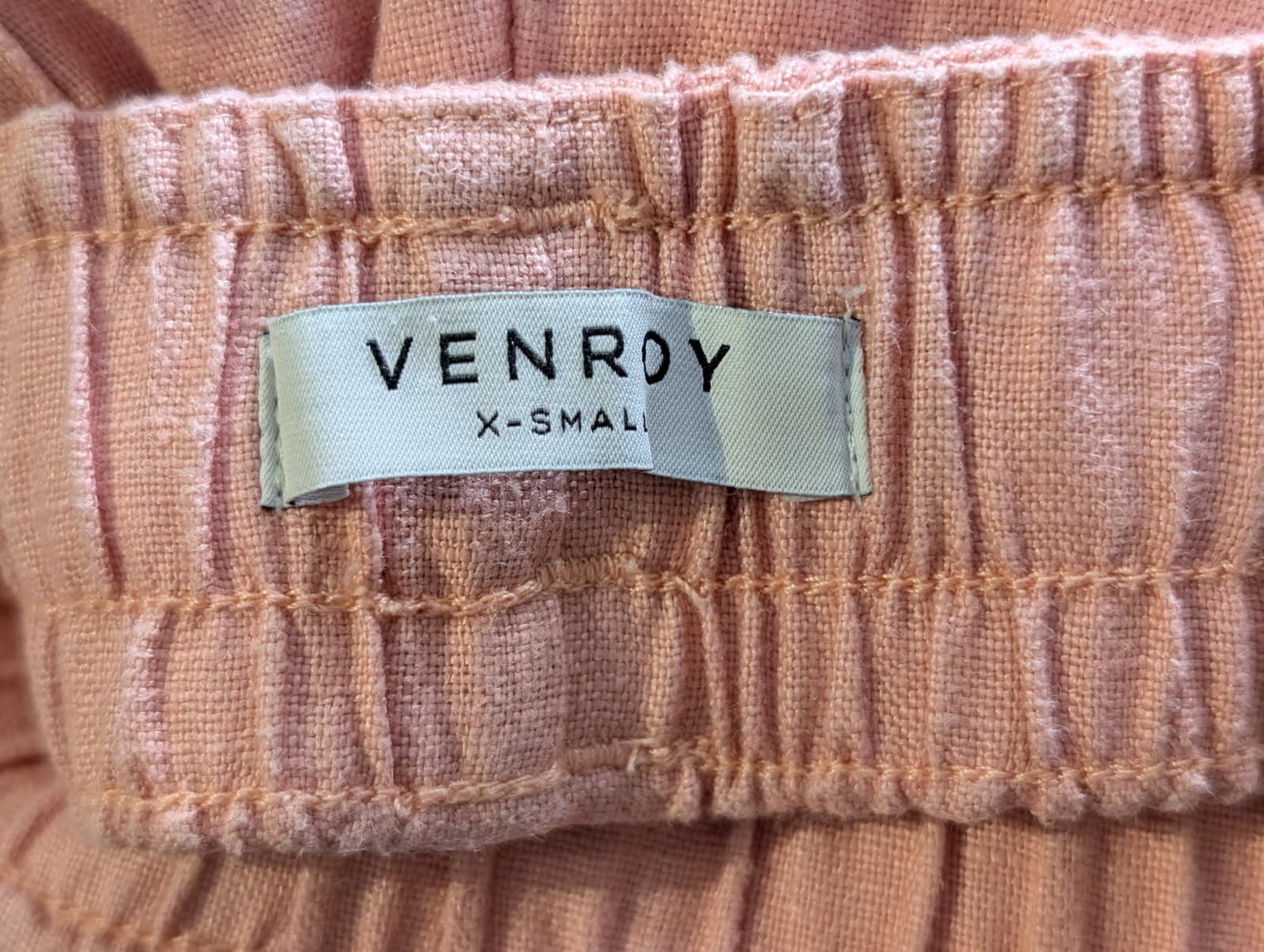 Venroy Linen Drawstring Trousers Pink Women's XS — photo 2 of 7