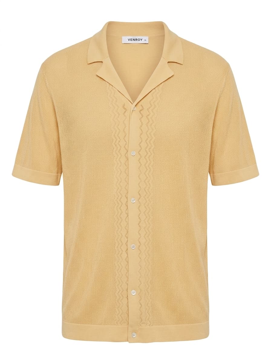 Venroy Pointelle Knitted Shirt - Sahara Sun Men's XL — photo 1 of 7