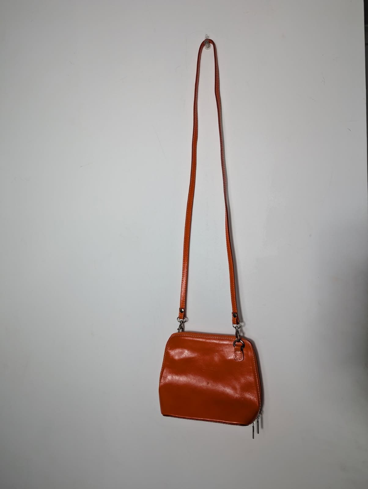Vera Pelle Italian Leather Crossbody Bag - Vibrant Orange — photo 3 of 8