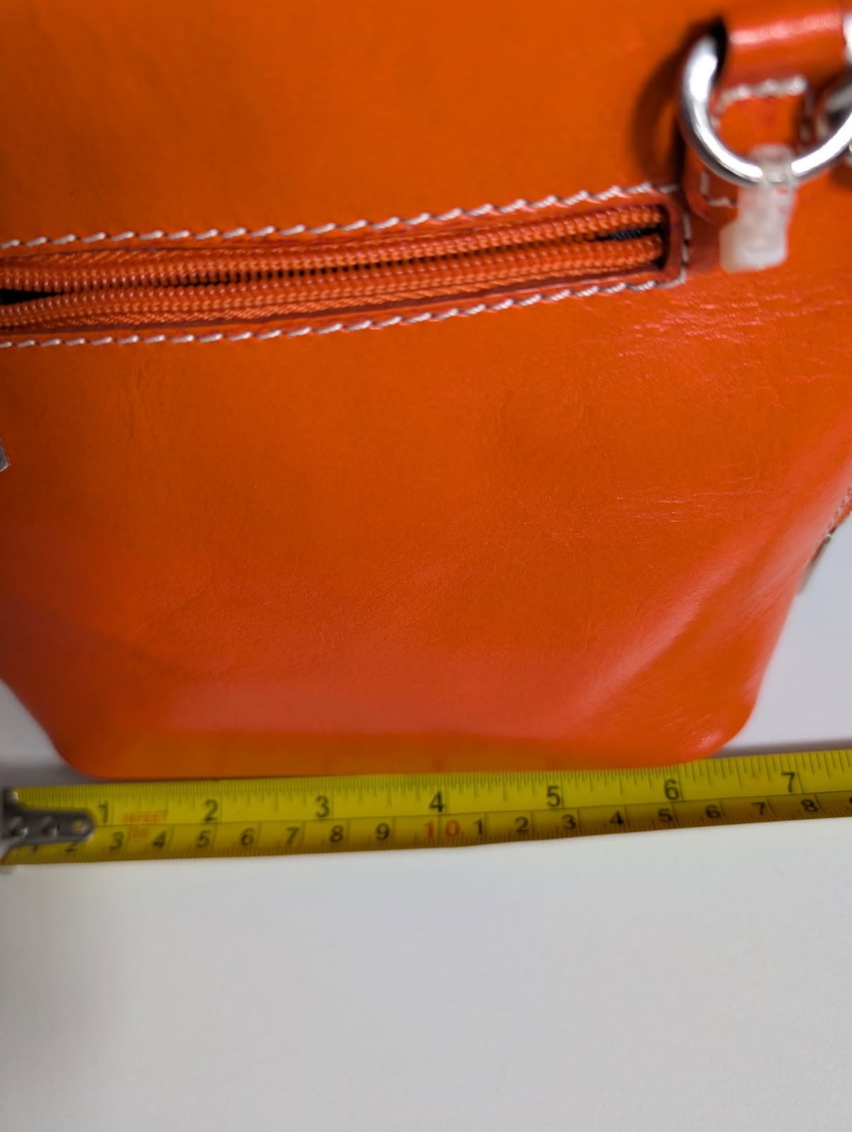 Vera Pelle Italian Leather Crossbody Bag - Vibrant Orange — photo 7 of 8