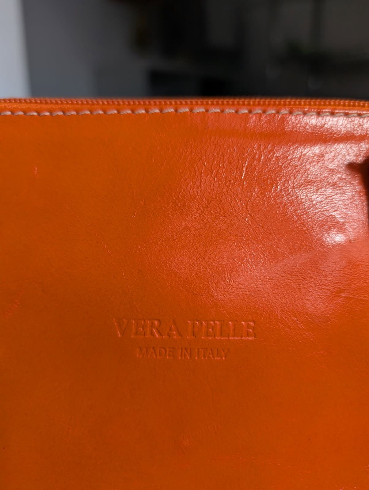 Vera Pelle Italian Leather Crossbody Bag - Vibrant Orange — photo 8 of 8