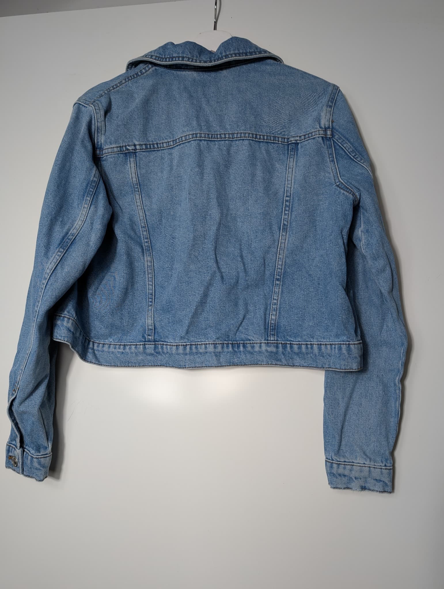 Vero Moda Denim Jacket Light Blue Cropped Size M — photo 3 of 8