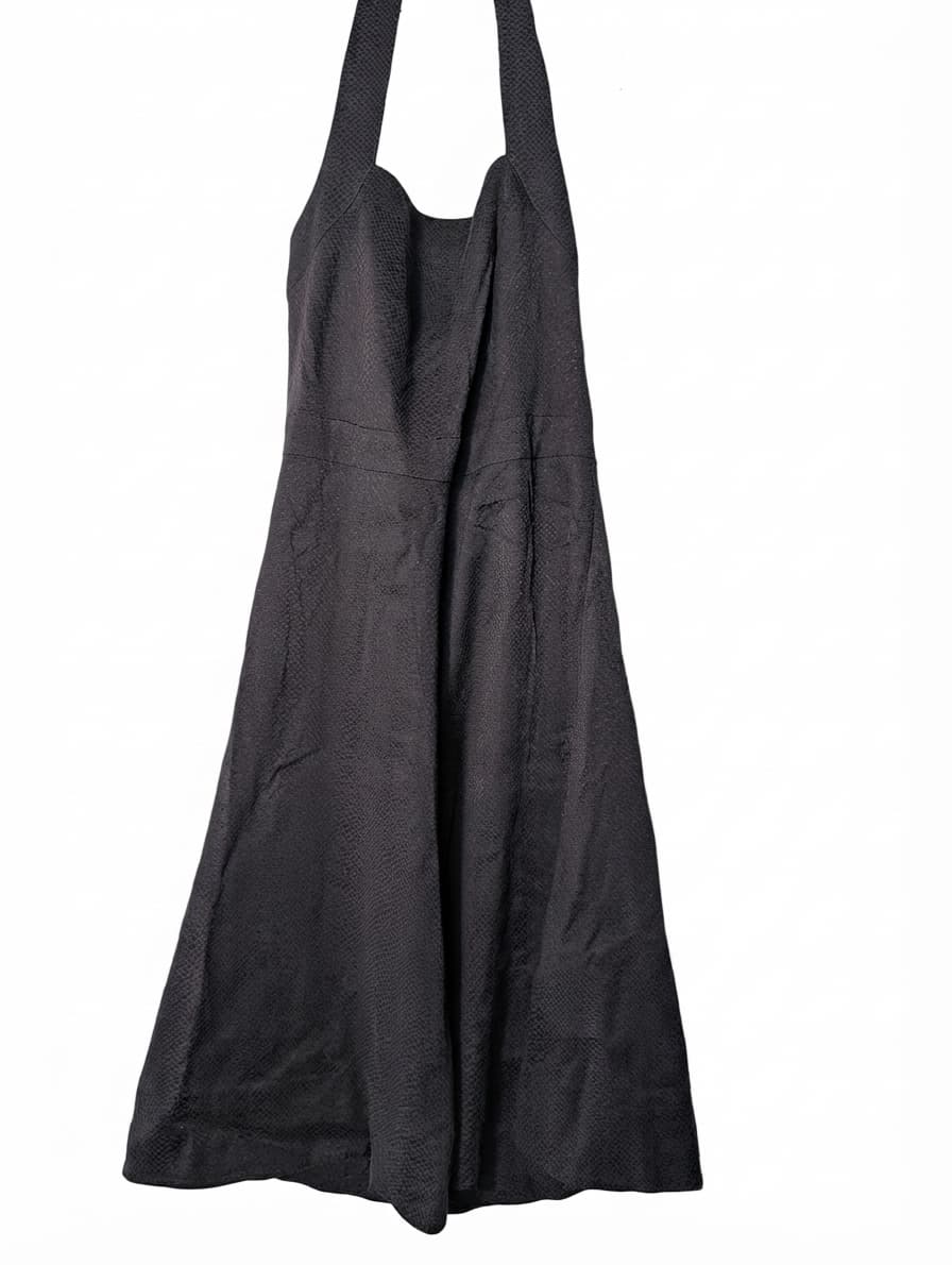Veronika Maine Textured Halter Neck Midi Dress Black Size 12 — photo 1 of 9