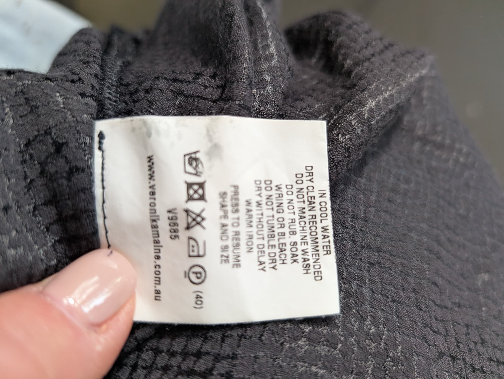 Veronika Maine Textured Halter Neck Midi Dress Black Size 12 — photo 9 of 9