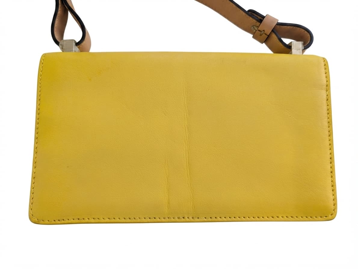 Victoria Beckham Leather Crossbody Bag Yellow — photo 1 of 6