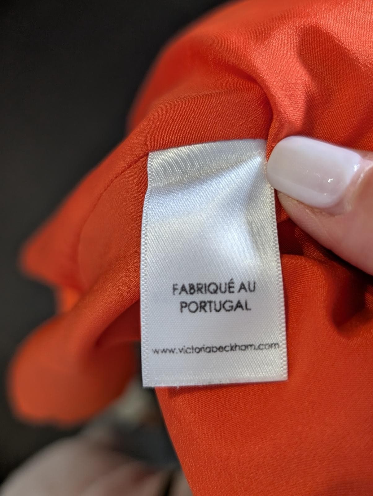 Victoria Victoria Beckham Crepe Shift Dress Orange UK 8 — photo 6 of 9