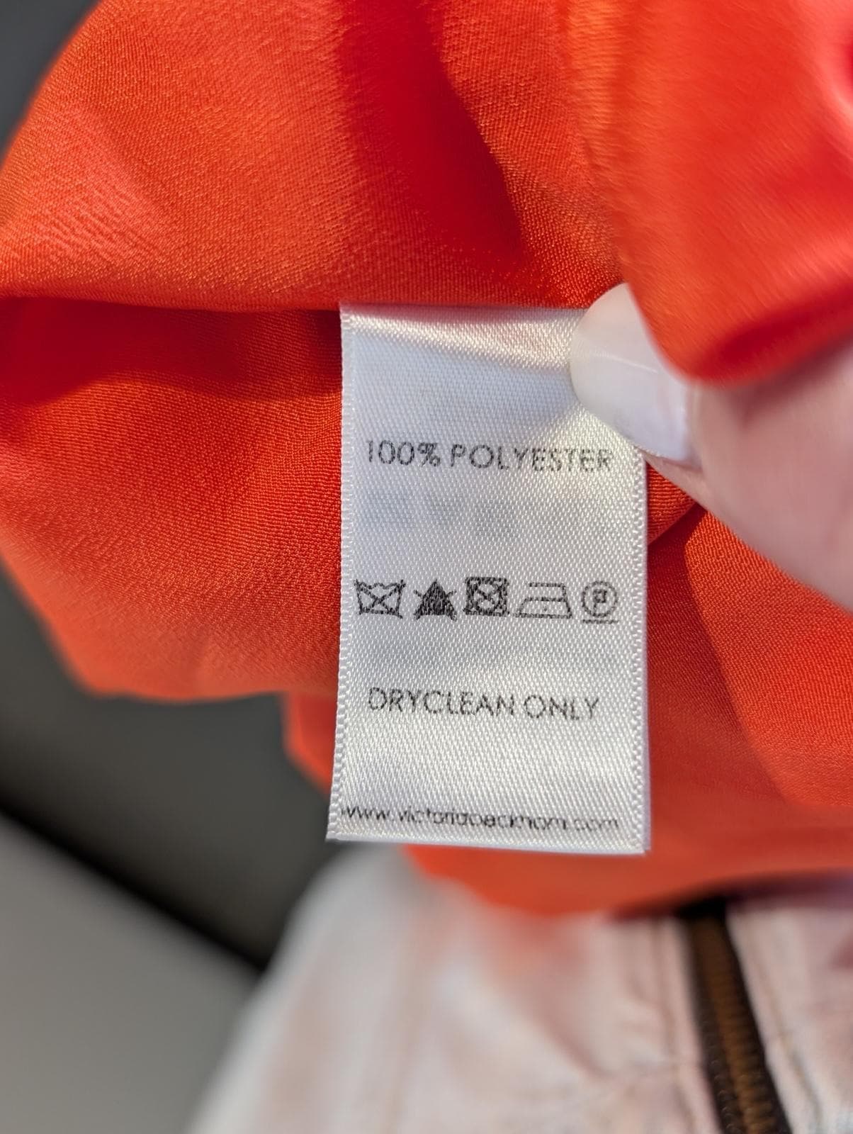 Victoria Victoria Beckham Crepe Shift Dress Orange UK 8 — photo 8 of 9