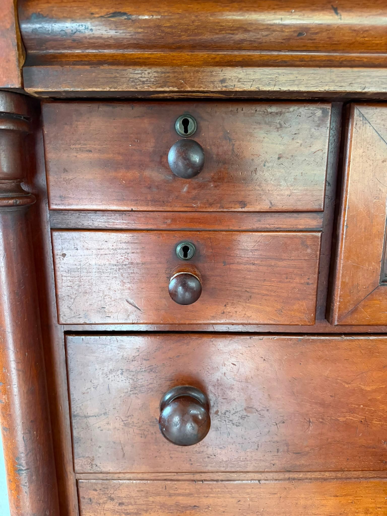 Victorian Era Mahogany Sideboard with Marble Top — photo 8 of 8