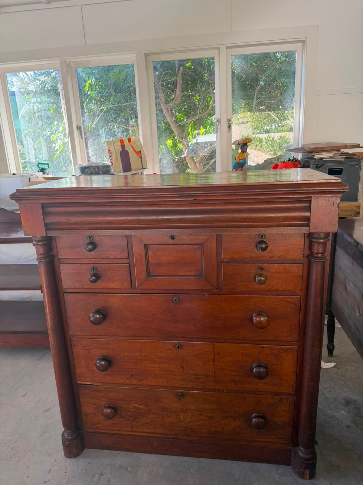 Victorian Style Cedar Chest of Drawers Brown Large — photo 8 of 10