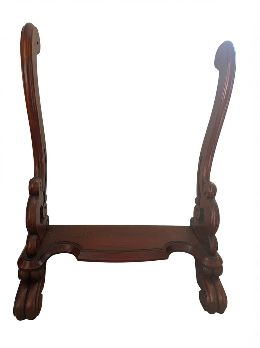 Victorian Style Mahogany Fire Screen Frame Ornate Timber Stand — photo 1 of 2