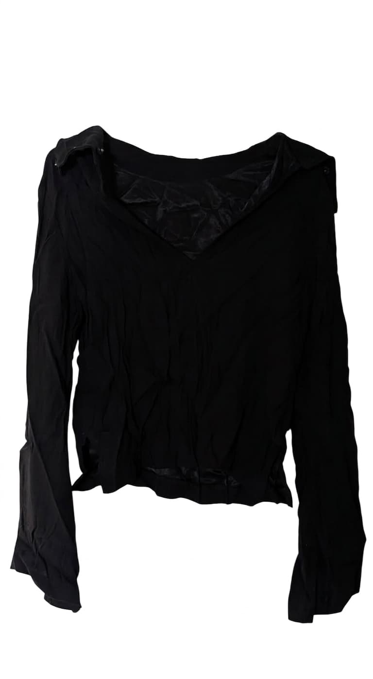 Viktoria & Woods Black Long Sleeve Collared Blouse - Size 0 — photo 1 of 4