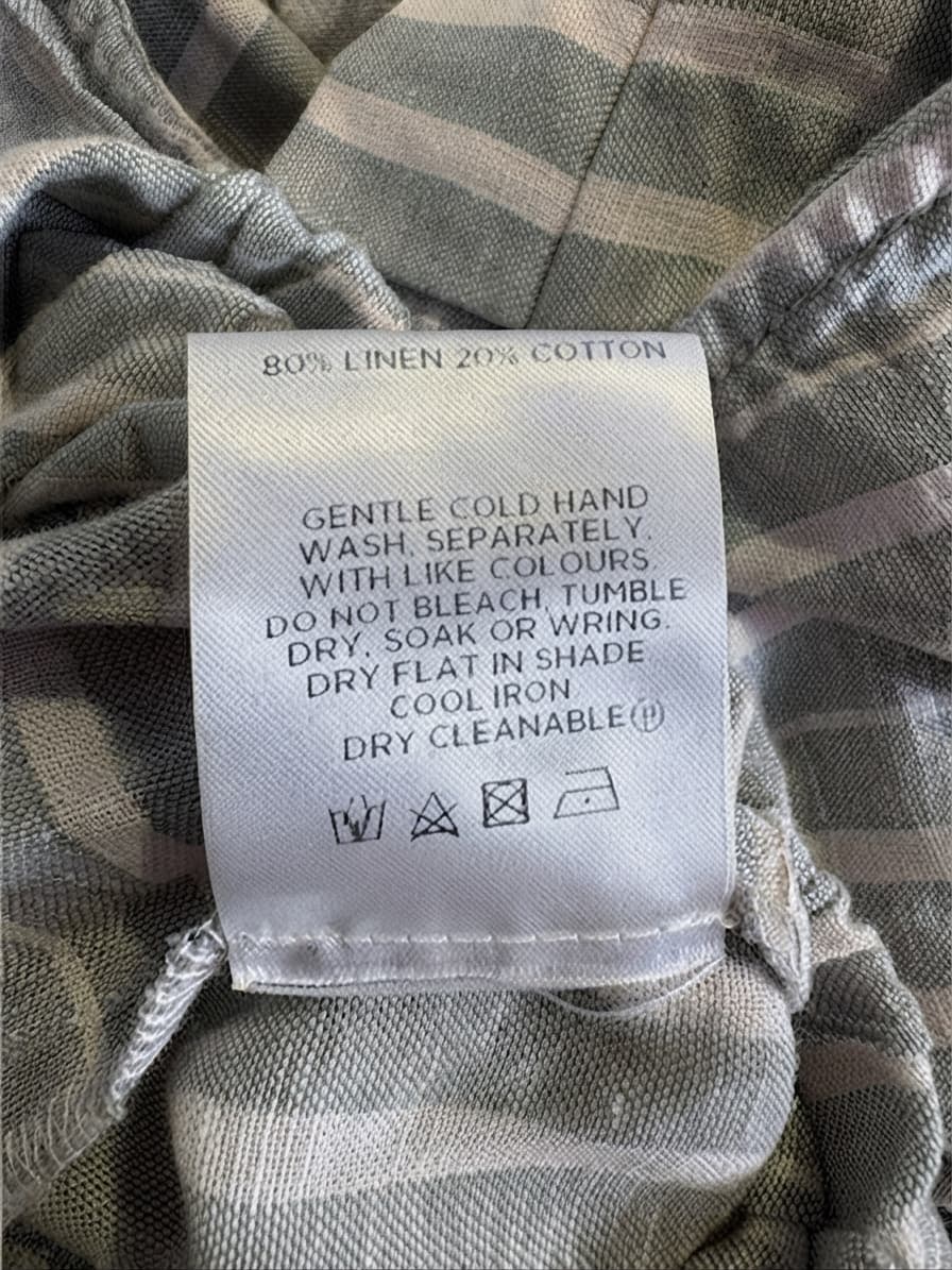 Viktoria & Woods Laken Top Striped Linen Blend Grey and White Size 00 — photo 2 of 5