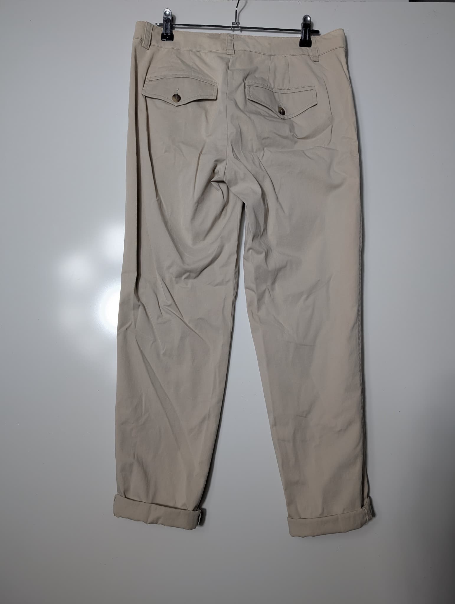 Vince Cotton Blend Chino Trousers Beige Size 4 — photo 3 of 7