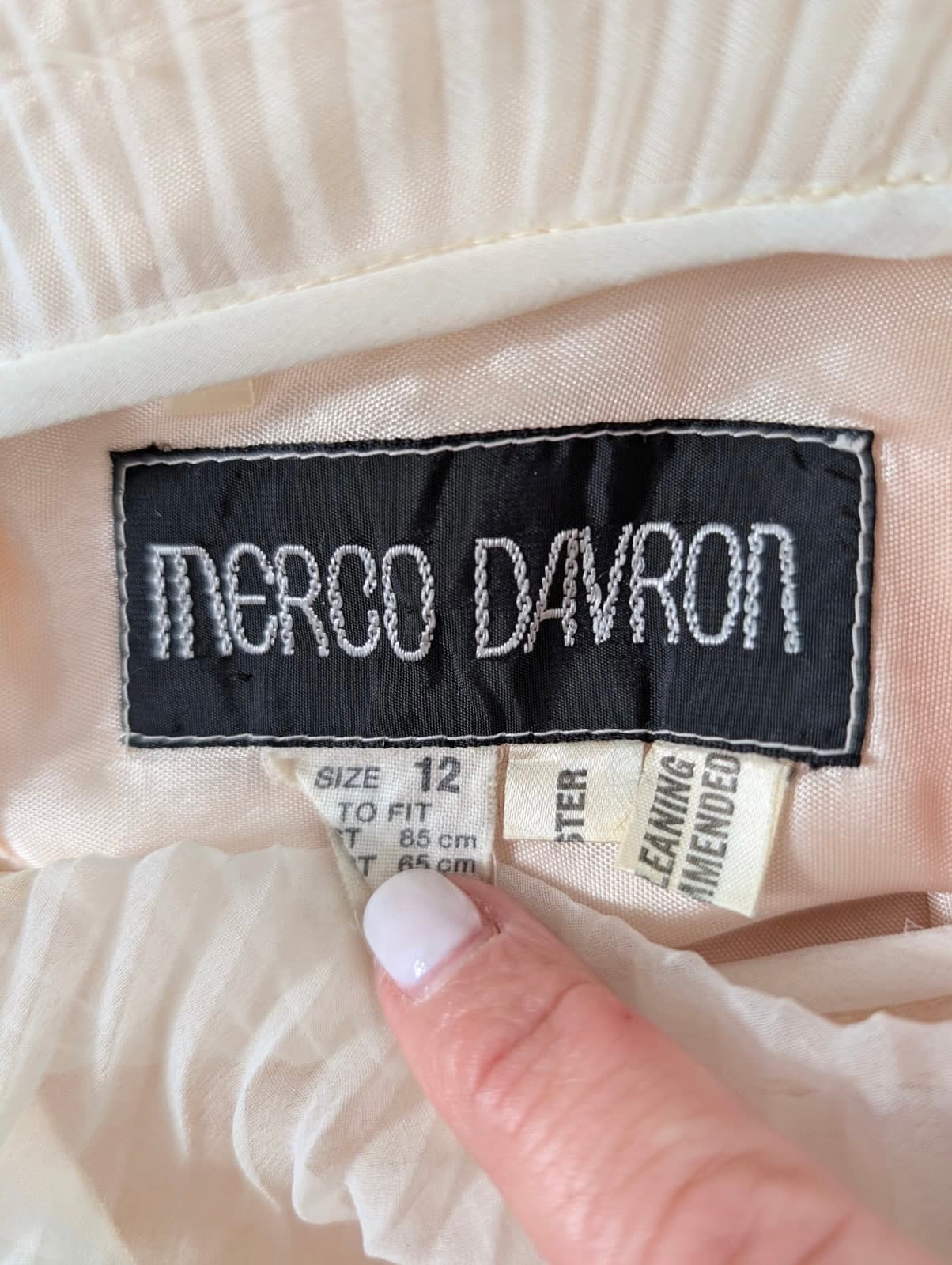 Vintage 1970s Merco Davron Pale Pink Pleated Chiffon Flutter Sleeve Maxi Dress — photo 7 of 8