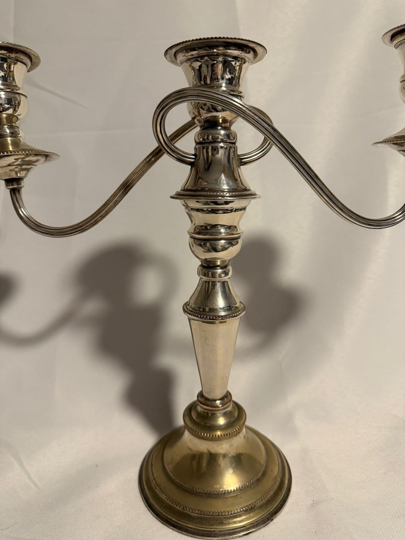 Vintage 3-Light Candelabra Silver Plated on Copper — photo 3 of 8